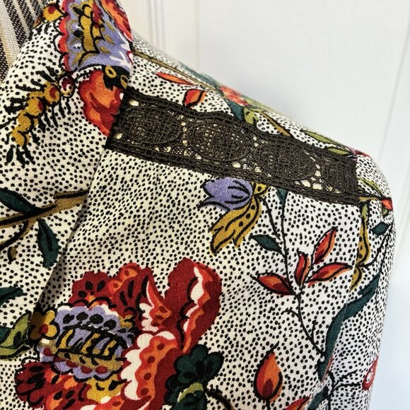 Anthropologie Maeve Janie Peplum Peasant Top Womens 6 Long Sleeve Crochet - Picture 6 of 12